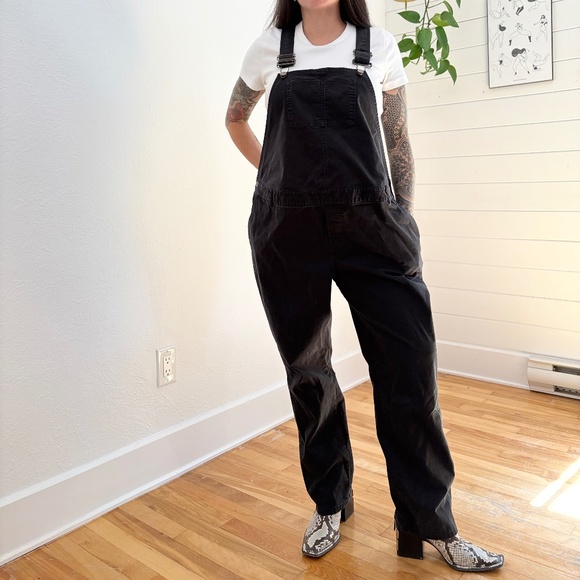 The nines by hatch twill maternity overalls - Picture 3 of 7